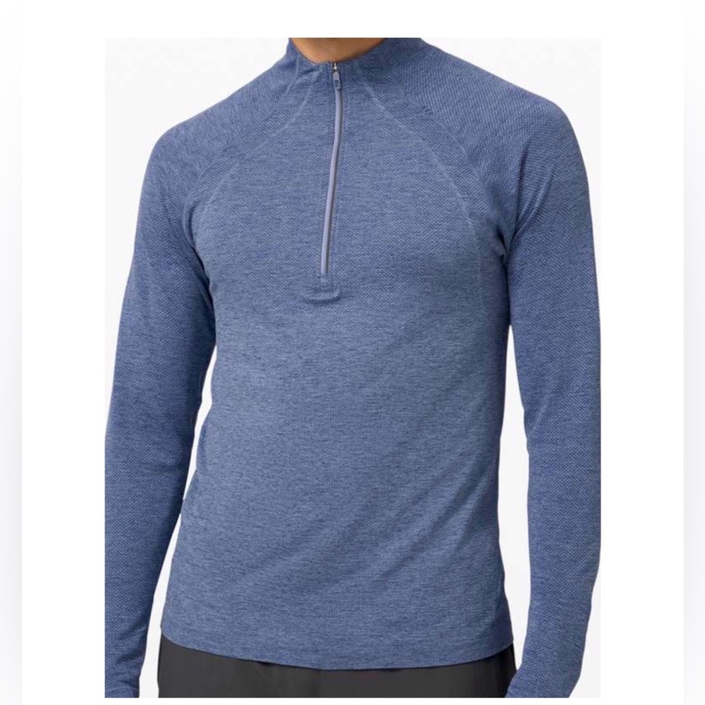 Lululemon Metal Vent Tech 1/2 Zip 2.0 Midnight Shadow / Tempest Blue Sz L